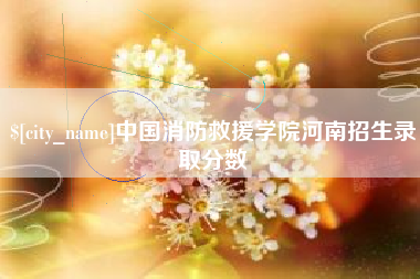 双鸭山中国消防救援学院河南招生录取分数