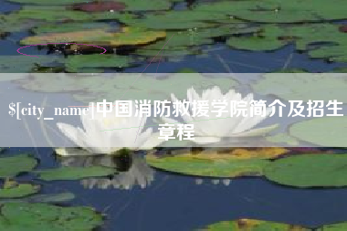 双鸭山中国消防救援学院简介及招生章程