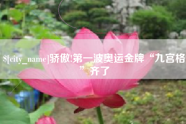 双鸭山骄傲!第一波奥运金牌“九宫格”齐了