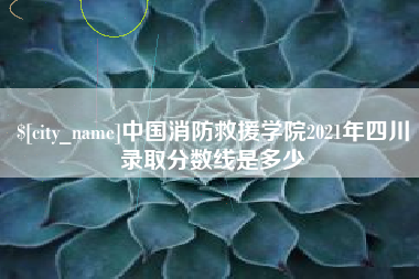 双鸭山中国消防救援学院2021年四川录取分数线是多少
