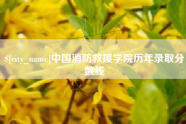 双鸭山中国消防救援学院历年录取分数线