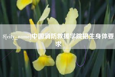 双鸭山中国消防救援学院招生身体要求