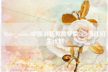 双鸭山中国消防救援学院2020浙江招生计划