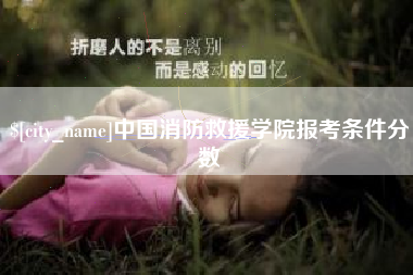 双鸭山中国消防救援学院报考条件分数