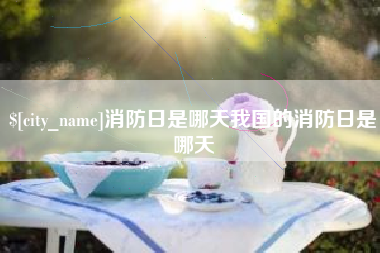 双鸭山消防日是哪天我国的消防日是哪天