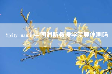 双鸭山中国消防救援学院要体测吗
