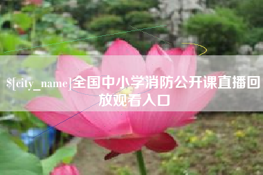 双鸭山全国中小学消防公开课直播回放观看入口