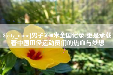 双鸭山男子5000米全国记录-更是承载着中国田径运动员们的热血与梦想