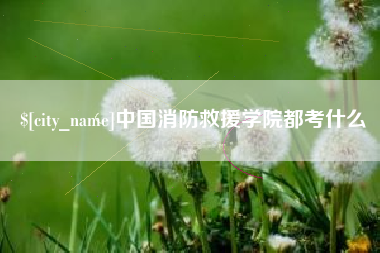双鸭山中国消防救援学院都考什么