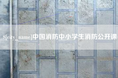双鸭山中国消防中小学生消防公开课