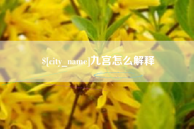 双鸭山九宫怎么解释