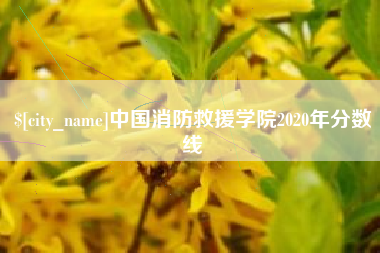 双鸭山中国消防救援学院2020年分数线